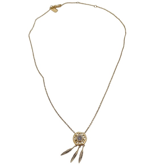 Coach Gold Chain Dreamcatcher Necklace - Picture 1 of 5